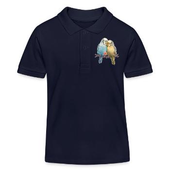 Budgies - Kids Organic Polo Shirt by Stanley/Stella - navy - Front
