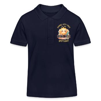 Shinging With Pride 4. Klasse Sonne Grundschule - Kinder Organic Poloshirt Mini Sprinter von Stanley/Stella - Navy - Vorne