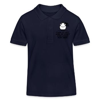 Sturm ist erst wenn Schafe keine Locken Spruch - Kinder Organic Poloshirt Mini Sprinter von Stanley/Stella - Navy - Vorne