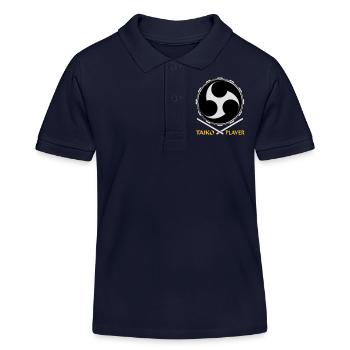Symbol Taiko-Drumming V1 (dreifarbig) - Kinder Organic Poloshirt Mini Sprinter von Stanley/Stella - Navy - Vorne