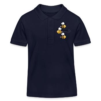 Soyez différent - être soi-même - Bee - Bee - 3C - Polo enfant bio Stanley/Stella - bleu marine - Devant