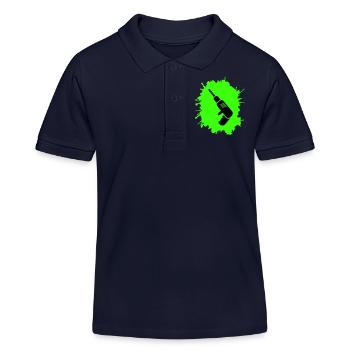 bohrmaschine klecks handwerker - Kinder Organic Poloshirt Mini Sprinter von Stanley/Stella - Navy - Vorne