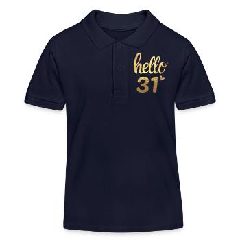 Hallo 31 Gold - Kinder Organic Poloshirt Mini Sprinter von Stanley/Stella - Navy - Vorne