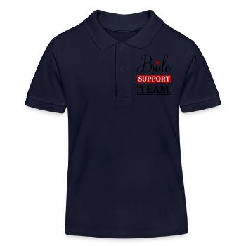 Braut Support Team - Kinder Organic Poloshirt Mini Sprinter von Stanley/Stella - Navy - Vorne