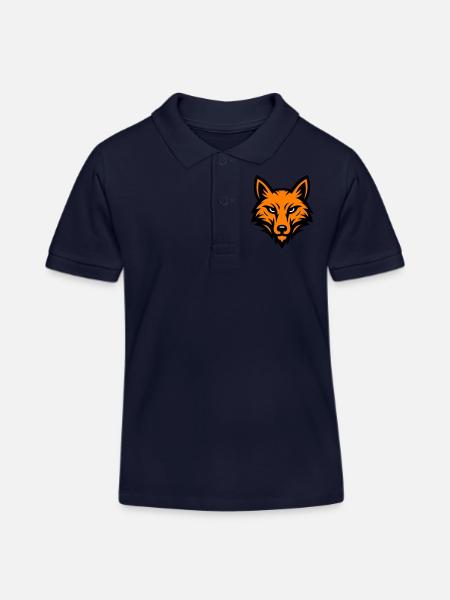 Tête de renard - Polo enfant bio Stanley/Stella - bleu marine