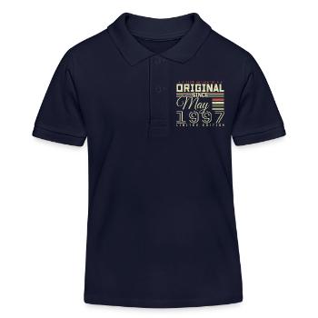 Gift Anniversaire Mai 1997, Gift May 1997 - Kinder Organic Poloshirt Mini Sprinter von Stanley/Stella - Navy - Vorne