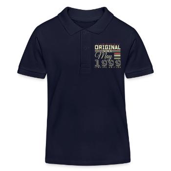 Gift Anniversaire Mai 1999, Gift May 1999 - Kinder Organic Poloshirt Mini Sprinter von Stanley/Stella - Navy - Vorne