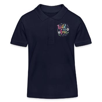 Dandelion Dandelion Lover Floral Floral - Kids Organic Polo Shirt by Stanley/Stella - navy - Front