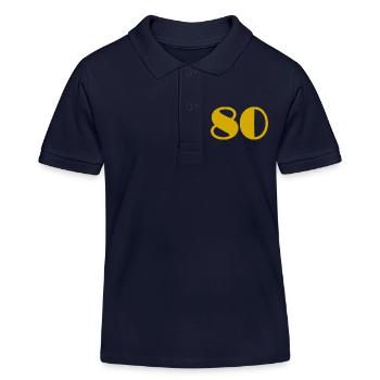 80. 80 JAHRE. 80-JÄHRIGES JUBILÄUM. 80-JÄHRIGES JUBILÄUM. - Kinder Organic Poloshirt Mini Sprinter von Stanley/Stella - Navy - Vorne
