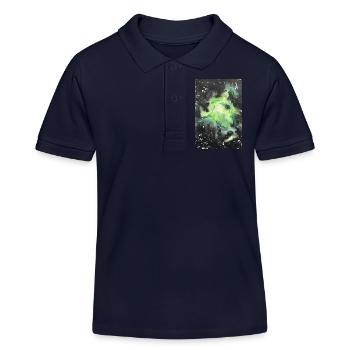 Galaxy Nebula Galaxie Nebel Nerd Astronomie space - Kinder Organic Poloshirt Mini Sprinter von Stanley/Stella - Navy - Vorne