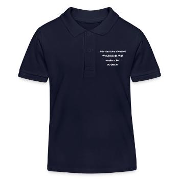 Wünsch dir was - Kinder Organic Poloshirt Mini Sprinter von Stanley/Stella - Navy - Vorne