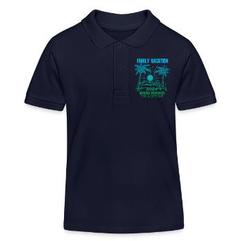 Familienurlaub 2024 Macht Erinnerungen - Kinder Organic Poloshirt Mini Sprinter von Stanley/Stella - Navy - Vorne