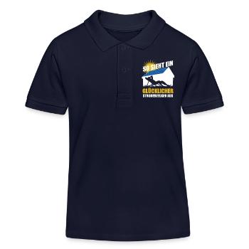 So sieht ein glücklicher Stromerzeuger aus - Solar - Kinder Organic Poloshirt Mini Sprinter von Stanley/Stella - Navy - Vorne