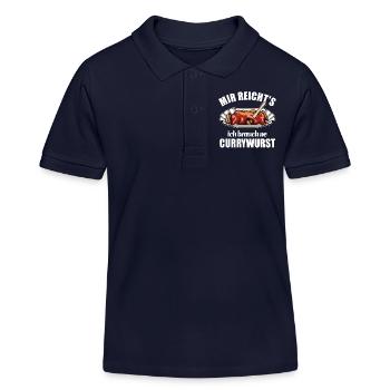 Mir reicht's ich brauch ne Currywurst - Kinder Organic Poloshirt Mini Sprinter von Stanley/Stella - Navy - Vorne