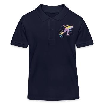 Patineuse de vitesse Sportswoman Patinage de vitesse - Polo enfant bio Stanley/Stella - bleu marine - Devant