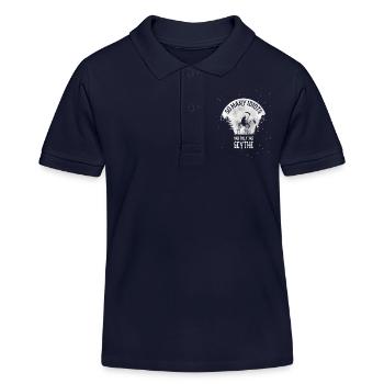 So viele Idioten aber nur eine Sense - Sensemann - Kinder Organic Poloshirt Mini Sprinter von Stanley/Stella - Navy - Vorne