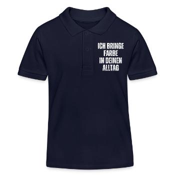 I Bring Paint Painter Dad Varnisher - Kids Organic Polo Shirt by Stanley/Stella - navy - Front
