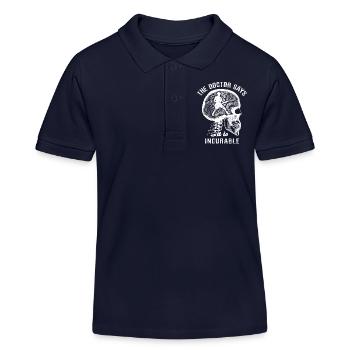 The doctor says it's incurable - guitar player - Kinder Organic Poloshirt Mini Sprinter von Stanley/Stella - Navy - Vorne