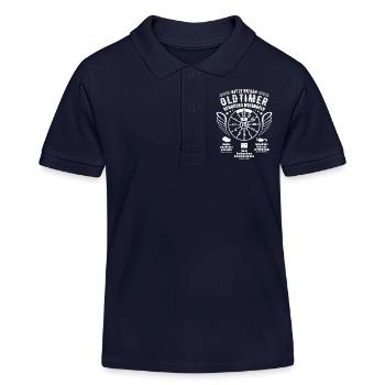 Oldtimer schonend behandeln - 75. Geburtstag - Kinder Organic Poloshirt Mini Sprinter von Stanley/Stella - Navy - Vorne