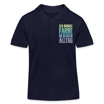 I Bring Paint Painter Dad Varnisher - Kids Organic Polo Shirt by Stanley/Stella - navy - Front