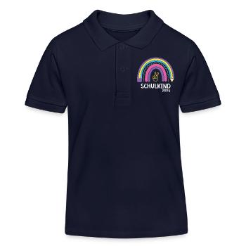 Rentrée scolaire Premier jour d’école enfant 2024 - Polo enfant bio Stanley/Stella - bleu marine - Devant