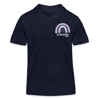 Rentrée scolaire Premier jour d’école enfant 2024 - Polo enfant bio Stanley/Stella - bleu marine - Devant