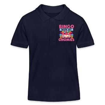 Bingo Mit Meinen Gnomies Lustiges Bingo - Kinder Organic Poloshirt Mini Sprinter von Stanley/Stella - Navy - Vorne