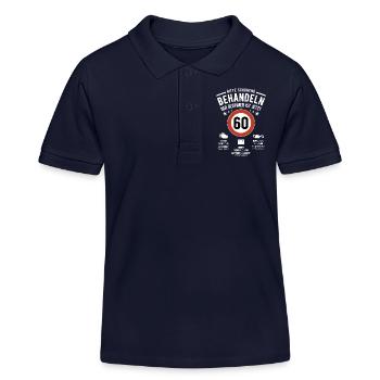 Oldtimer schonend behandeln - 60. Geburtstag - Kinder Organic Poloshirt Mini Sprinter von Stanley/Stella - Navy - Vorne