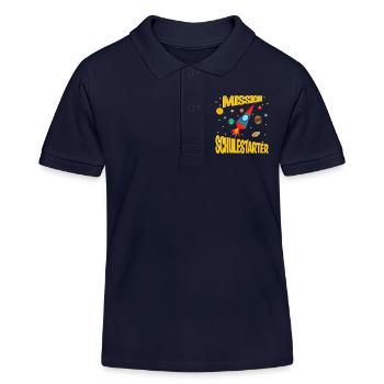 Bye Kindergarten Schultüte Kita Abgänger Junge - Kinder Organic Poloshirt Mini Sprinter von Stanley/Stella - Navy - Vorne