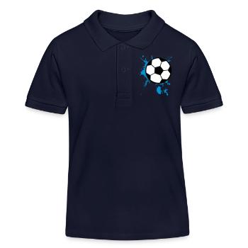 Football Splash 3c - Polo enfant bio Stanley/Stella - bleu marine - Devant