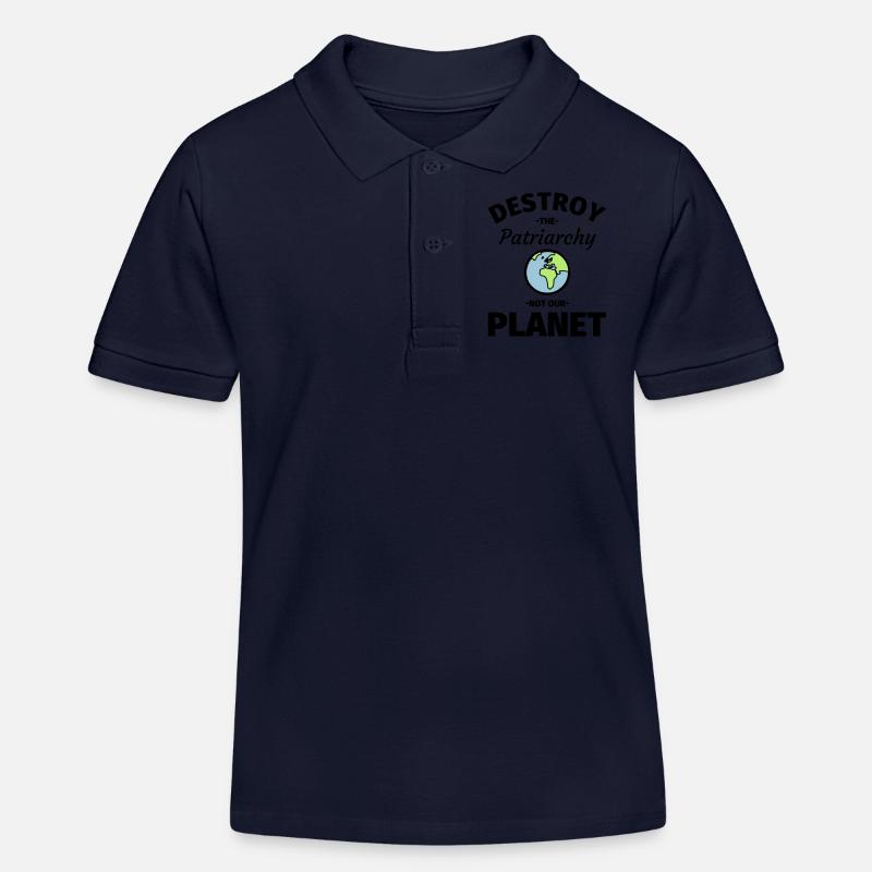 Féminisme féministe - Polo enfant bio Stanley/Stella - bleu marine