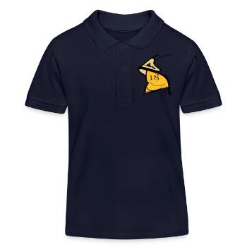 F1 yellow helmet visor 18 - Kids Organic Polo Shirt by Stanley/Stella - navy - Front
