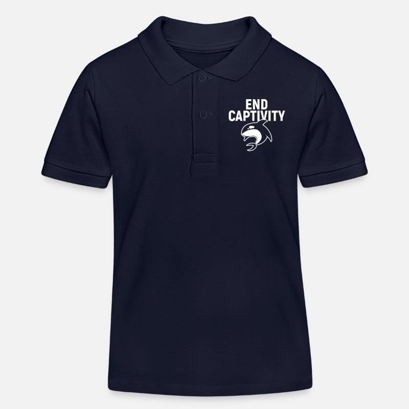 End Captivity - Polo enfant bio Stanley/Stella - bleu marine