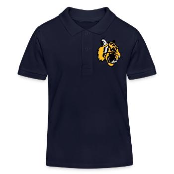 Tigergesicht Cartoon-Maskottchen 28 - Kinder Organic Poloshirt Mini Sprinter von Stanley/Stella - Navy - Vorne
