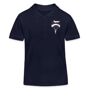Because The Door Was Open Skydiver Skydiving - Kinder Organic Poloshirt Mini Sprinter von Stanley/Stella - Navy - Vorne