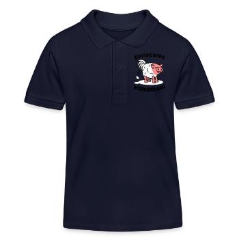 eierlegende wollmilchsau - workaholic - arbeit - Kinder Organic Poloshirt Mini Sprinter von Stanley/Stella - Navy - Vorne