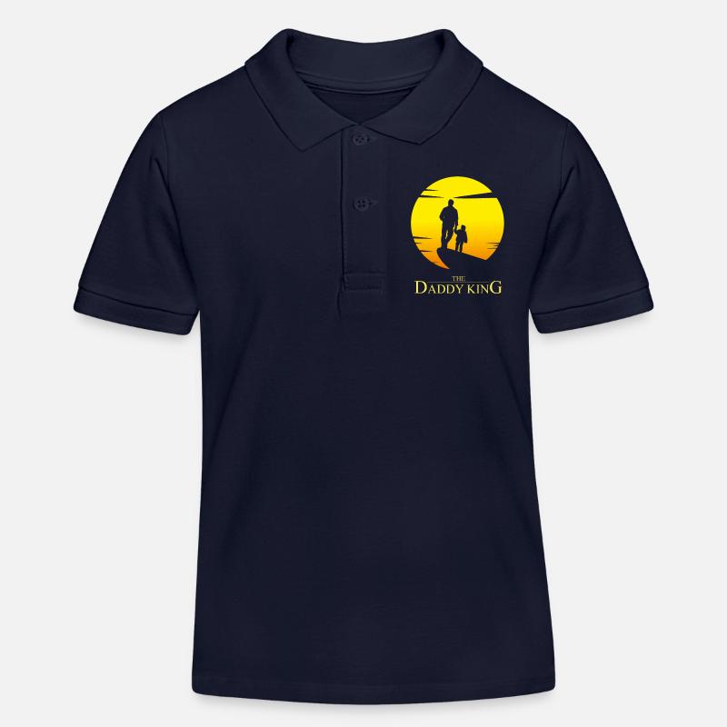 The Daddy King - Daddy Parodie Humor - Kinder Organic Poloshirt Mini Sprinter von Stanley/Stella - Navy