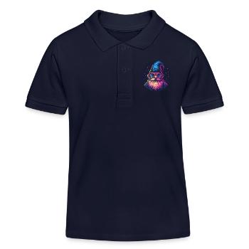 Look rétro nain de l’espace - Polo enfant bio Stanley/Stella - bleu marine - Devant