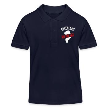Greenland Not for Sale - Kids Organic Polo Shirt by Stanley/Stella - navy - Front