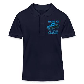 Ich bin nicht alt I M Ein klassisches Geburtstagsgeschenk - Kinder Organic Poloshirt Mini Sprinter von Stanley/Stella - Navy - Vorne