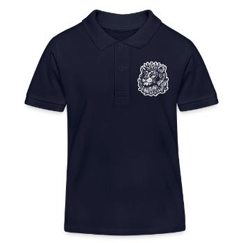 Lion Lion Head - Kids Organic Polo Shirt by Stanley/Stella - navy - Front
