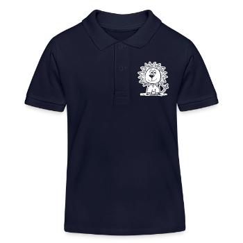 Lion Lion Head - Kids Organic Polo Shirt by Stanley/Stella - navy - Front