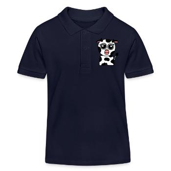 Kleine Kuh - Kinder Organic Poloshirt Mini Sprinter von Stanley/Stella - Navy - Vorne