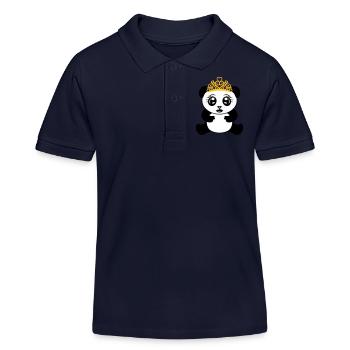 weiblich maedchen prinzessin krone koenigin schoen - Kinder Organic Poloshirt Mini Sprinter von Stanley/Stella - Navy - Vorne