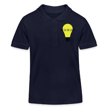 YOU SEE THE LIGHT? - Kinder Organic Poloshirt Mini Sprinter von Stanley/Stella - Navy - Vorne