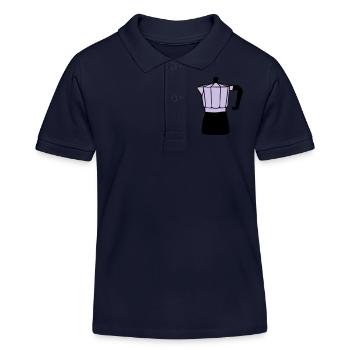 Kaffee - Kinder Organic Poloshirt Mini Sprinter von Stanley/Stella - Navy - Vorne