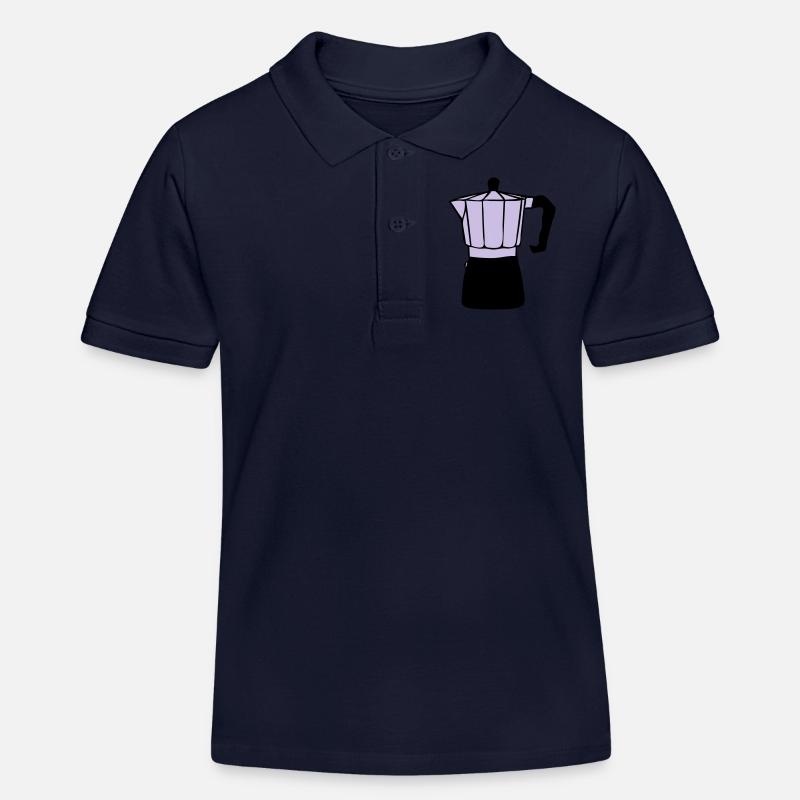 Cafetière - Polo enfant bio Stanley/Stella - bleu marine