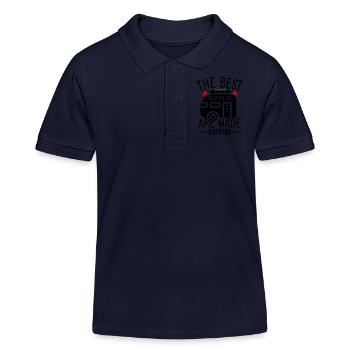The Best Memories Are Made Camping - Kids Organic Polo Shirt by Stanley/Stella - navy - Front