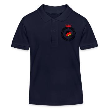 Football Allemagne 2024 - Polo enfant bio Stanley/Stella - bleu marine - Devant