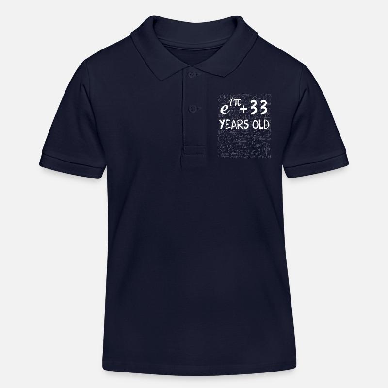 32e anniversaire 32 ans Euler Identité cadeau math - Polo enfant bio Stanley/Stella - bleu marine